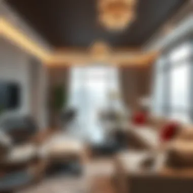 Elegant Living Space at Plazzo Heights Luxurious living room interior with designer furnishings in Plazzo Heights