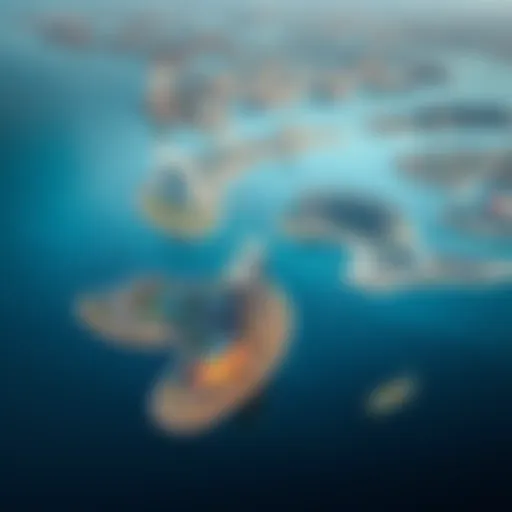 Aerial view of Radiant Reem Island showcasing its stunning waterfront and modern architecture