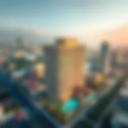 Stunning aerial view of Raha Gardens Plaza showcasing the luxurious architecture and modern design