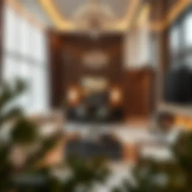 Luxurious living room interior of a Sadaf 1 apartment