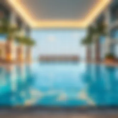 Resort-style swimming pool at Sadaf 1