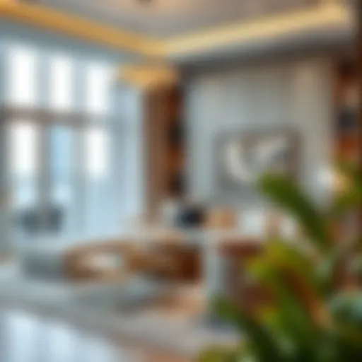 Luxurious living room interior at Savoy Hotel Apartments