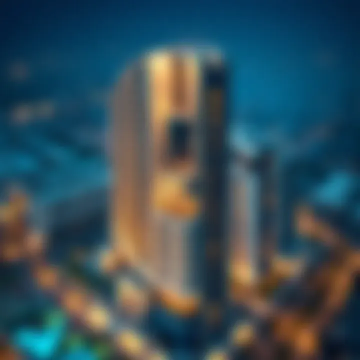 Aerial View of SB Building Aerial view of SB Building showcasing its modern architectural design