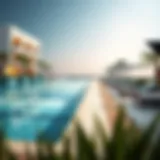 Luxurious poolside views at Sea La Vie