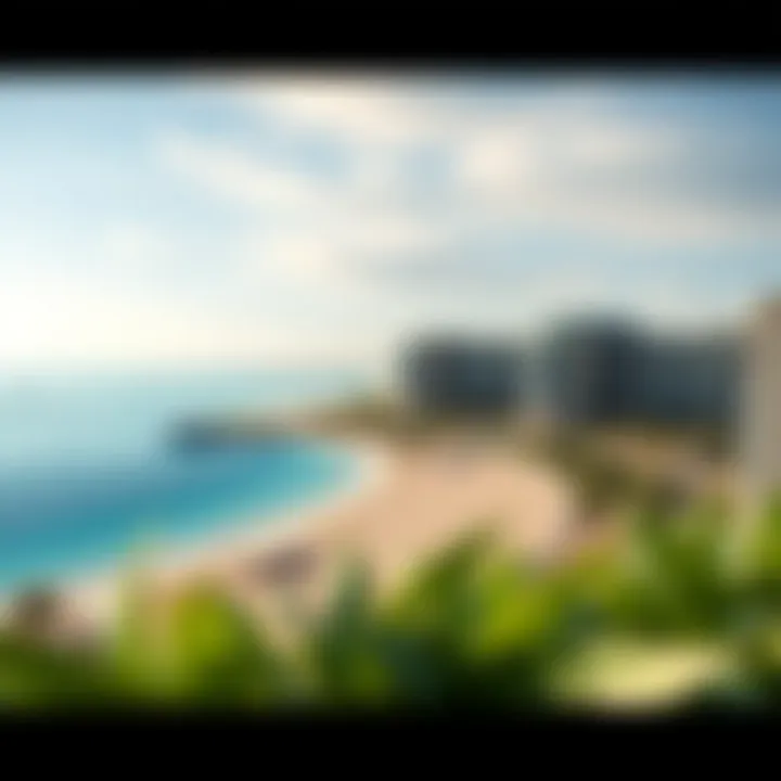 Scenic beachfront landscape surrounding Sea La Vie