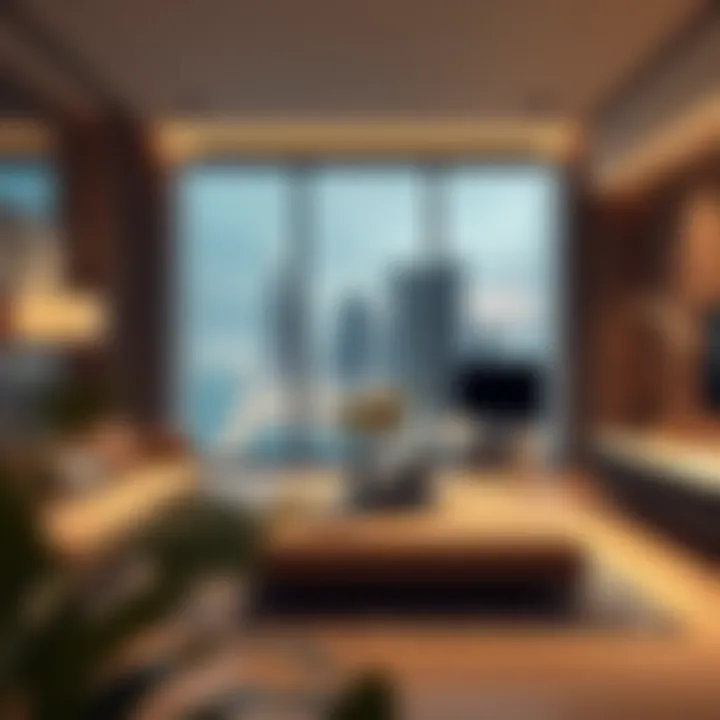 Stylish apartment interior in Dubai Marina