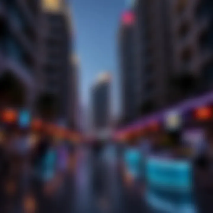 Vibrant nightlife scene in Dubai Marina