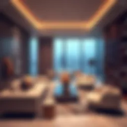 Luxurious living space showcasing modern design