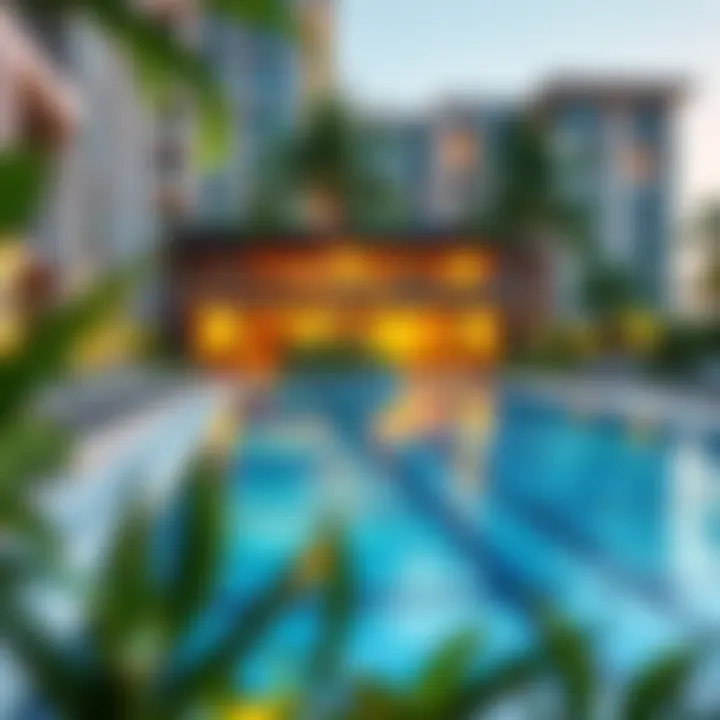 Exclusive Amenities at Sobha Creek Vistas Tower A Amenities including a lavish pool and exquisite landscaping