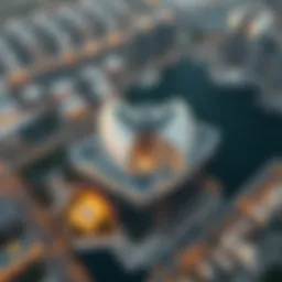 Aerial view of Zaha Hadid's architectural masterpiece in Business Bay
