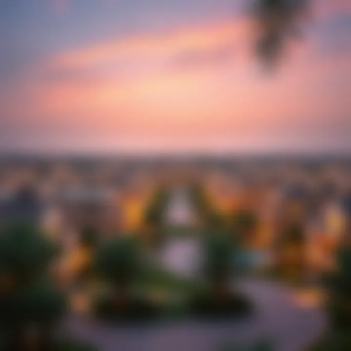 Panoramic view of the Sufouh community surrounding The Biltmore Residences