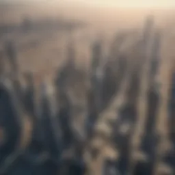 Aerial view of Dubai's Central Business District showcasing modern architecture.