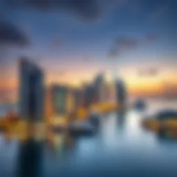 Stunning skyline view of The Cove Emaar