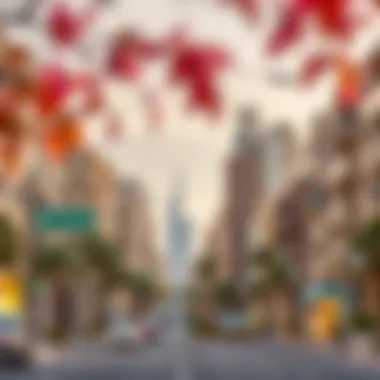 Scenic view of popular Dubai neighborhoods