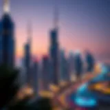 Stunning skyline view of luxurious Dubai residences