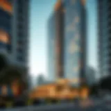 Architectural view of The V Building showcasing its modern design