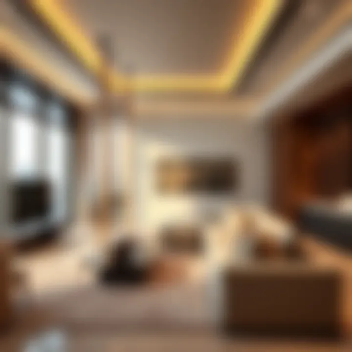 Interior of a luxurious apartment showcasing modern design