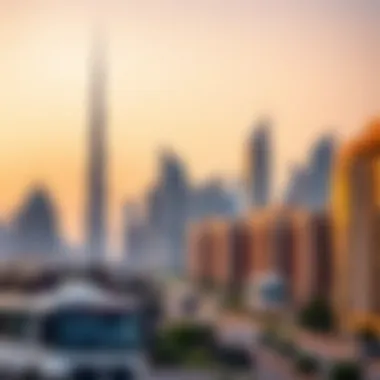 Luxury Properties in Dubai's Skyline Elegant Dubai skyline showcasing luxury properties
