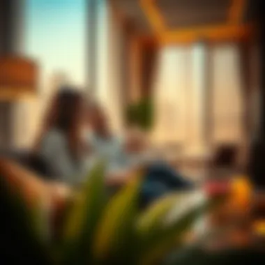 Luxury Lifestyle in Dubai Apartments A family enjoying a luxurious lifestyle in a Dubai apartment