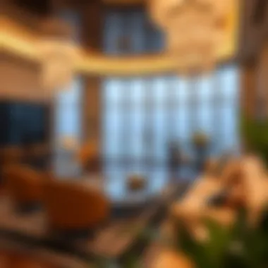 Luxury Amenities in Wasl Tower Luxurious amenities offered within Wasl Tower, depicting an opulent living environment