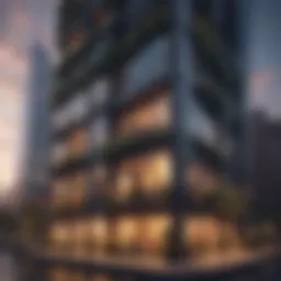 Stunning view of the World Trade Center apartments showcasing architectural design
